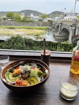 Buddha Bowl with a view   at Veg Out in Kyoto