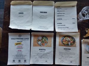 Menu at Veg Out in Kyoto