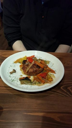 Set burger menu at Veg Out in Kyoto