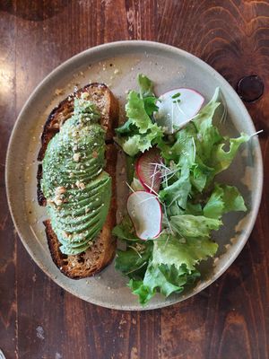 Avocado toast at Veg Out in Kyoto