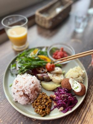 Veg plate   at Veg Out in Kyoto