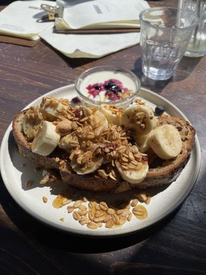 Banana & peanut butter breadd  at Veg Out in Kyoto