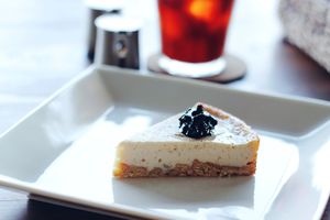 Vegan cheesecake from Veg Out at Veg Out in Kyoto