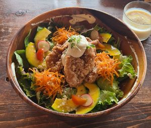 Buddha bowl at Veg Out in Kyoto