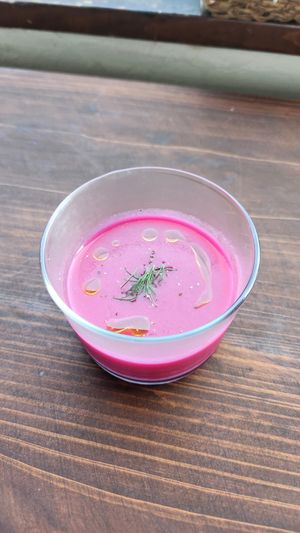 Beet soup at Veg Out in Kyoto