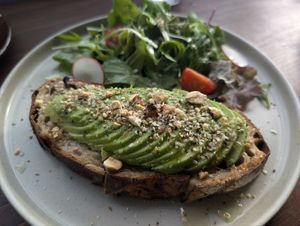 Avocado toast at Veg Out in Kyoto