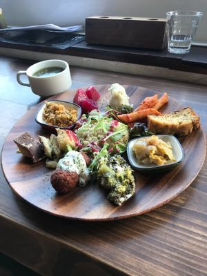 Banzai lunch plate  at Veg Out in Kyoto