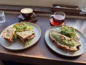 Avocado Toast and BLT (with Tempeh)  at Veg Out in Kyoto