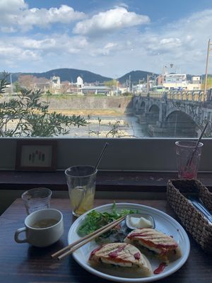 Our lunch view. at Veg Out in Kyoto