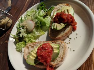 Toast of the day at Veg Out in Kyoto