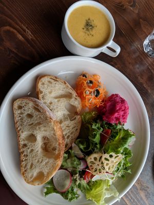 Toast of the day at Veg Out in Kyoto