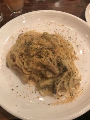 Carbonara at Veg Out in Kyoto