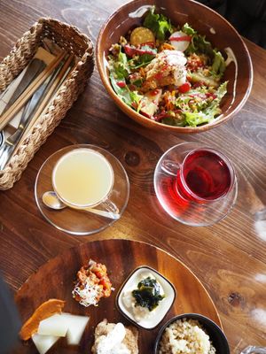 Our lunch at Veg Out in Kyoto