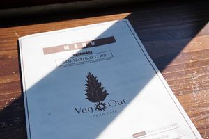 menu at Veg Out in Kyoto