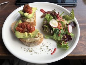Avo toast at Veg Out in Kyoto