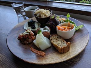 Plate at Veg Out in Kyoto