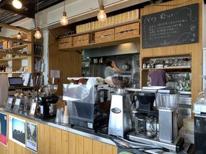 Counter at Veg Out in Kyoto