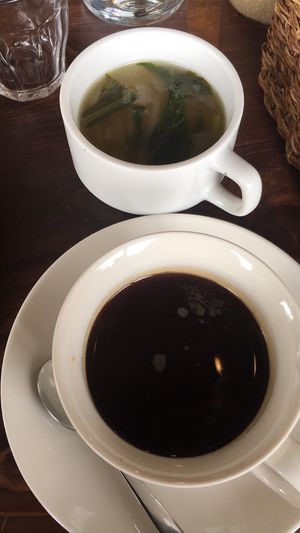 Coffee and soup at Veg Out in Kyoto