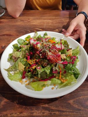 Taco rice at Veg Out in Kyoto