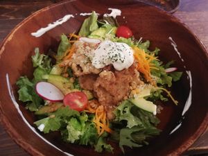 Buddah bowl at Veg Out in Kyoto