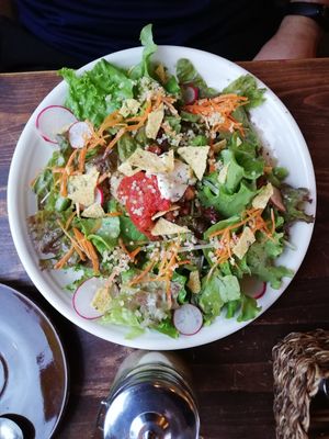 Lunch taco rice at Veg Out in Kyoto