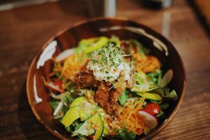 Buddha bowl  at Veg Out in Kyoto
