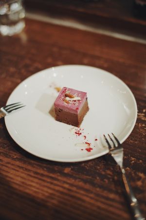 Valentine cake was delicious  at Veg Out in Kyoto