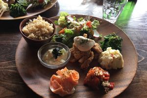 Menu set  at Veg Out in Kyoto