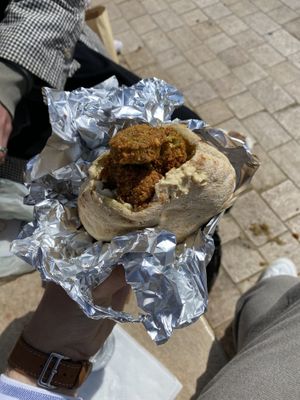 Vegan falafel pita. Mhmmmm   at Pittz in Aix-en Provence