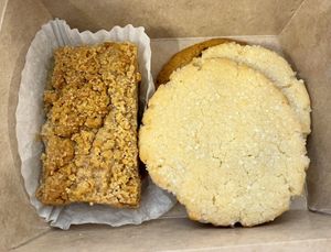 Lemon bar, lemon cookies and a chocolate chip   at Valhalla Bakery in Orlando