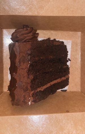 choc cake slice  at Valhalla Bakery in Orlando