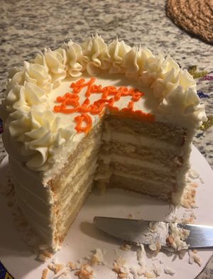 5 inch coconut cake - still huge!  at Valhalla Bakery in Orlando