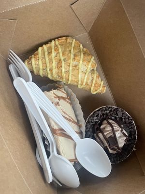 Lemon scone, blondie & chocolate cream pie   at Valhalla Bakery in Orlando