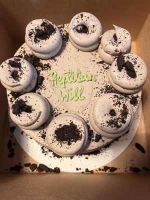 Husbands bday cake. Yes he was amused.   at Valhalla Bakery in Orlando