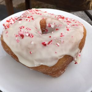 vegan peppermint donut at Valhalla Bakery in Orlando