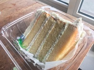 White vanilla bourbon cake at Valhalla Bakery in Orlando