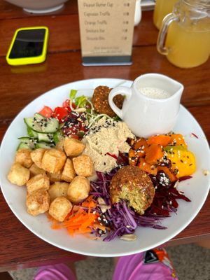 Energy bowl add falafel  at VegetaBowl in Koh Tao