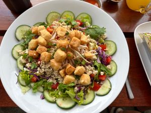 Zen bowl add vegan feta at VegetaBowl in Koh Tao