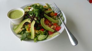 Mexican bowl with brown rice and avocado at VegetaBowl in Koh Tao