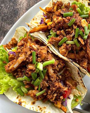 BBQ jackfruit Tacos at VegetaBowl in Koh Tao