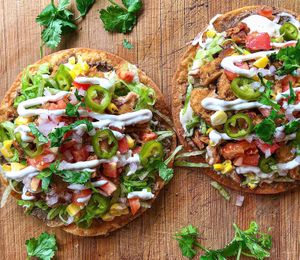 this weeks special: Seitan Tostadas  at VegetaBowl in Koh Tao