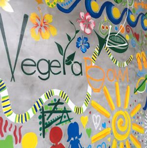 colorful interiors at VegetaBowl in Koh Tao