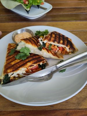 Saitan quesadillas at VegetaBowl in Koh Tao