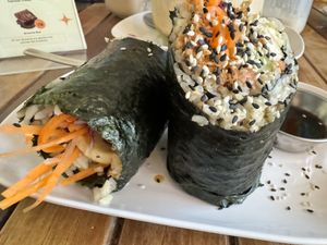 Sushi burrito  at VegetaBowl in Koh Tao