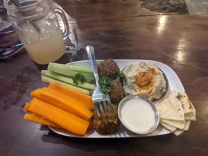 Hummus plate at VegetaBowl in Koh Tao