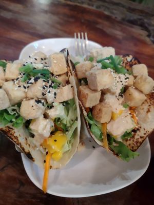 Japanese tacos. Excellent at VegetaBowl in Koh Tao