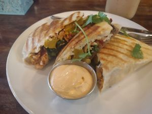 Quesadilla at VegetaBowl in Koh Tao