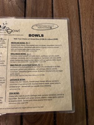 Menu february  at VegetaBowl in Koh Tao