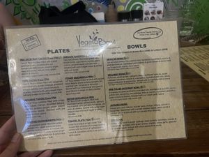 Menu  at VegetaBowl in Koh Tao
