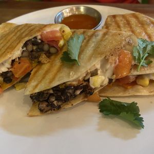 Vegetable quesadillas   at VegetaBowl in Koh Tao